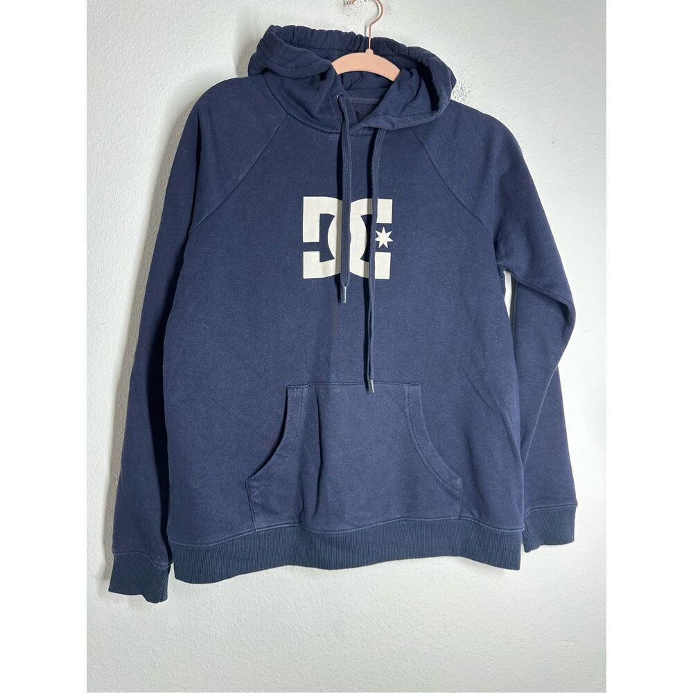 DC Shoes Star Men’s Pullover Hoodie Cotton Blend Navy Blue Size S